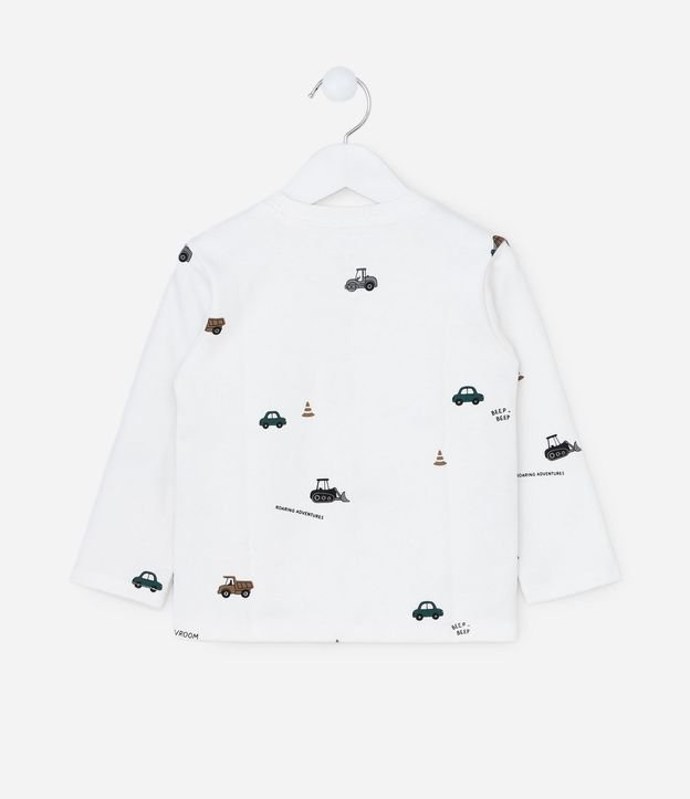 Remera Infantil en Suedine con Estampa de Carritos – Talle 1 a 5/6 años 3