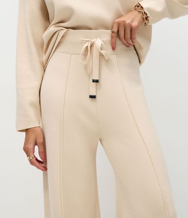 Pantalón Recto en Punto con Cintura Elástica 5