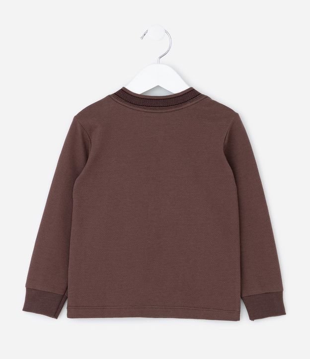 Remera Infantil Manga Larga y Cuello Contrastante – Talle 1 a 5/6 años 2