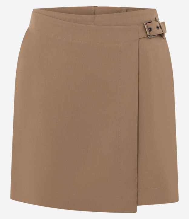 Short Pollera Sastre en Viscosa con Traspase de Hebilla 5