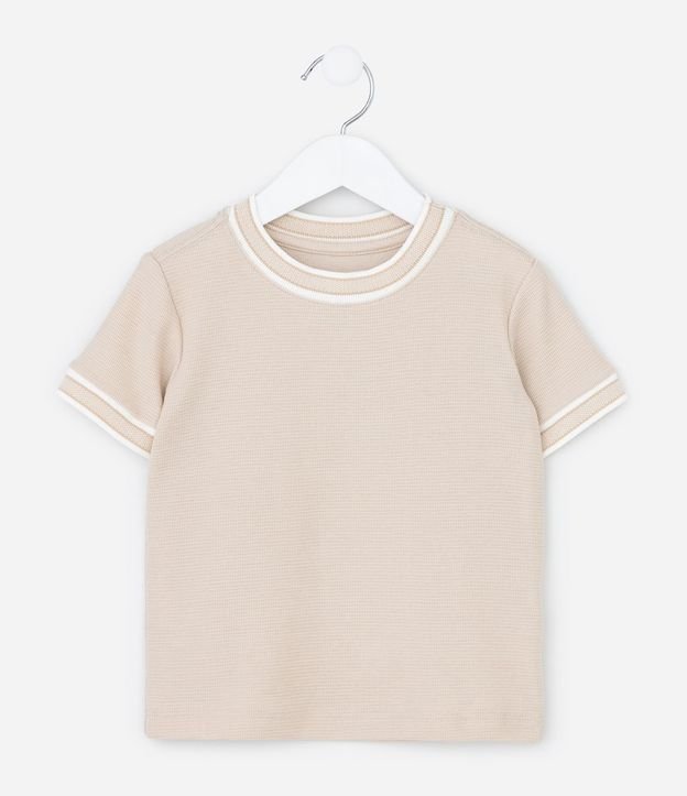 Remera Infantil con Cuello y Mangas en Rib – Talle 1 a 6 2