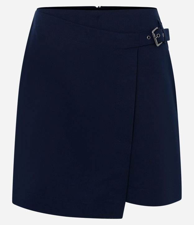 Short Pollera Sastre en Viscosa con Traspase de Hebilla 6