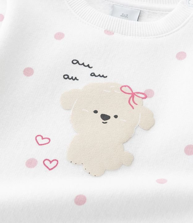 Saco Infantil con de Lunares y Estampa de Poodle – Talle RN a 18 Meses 8