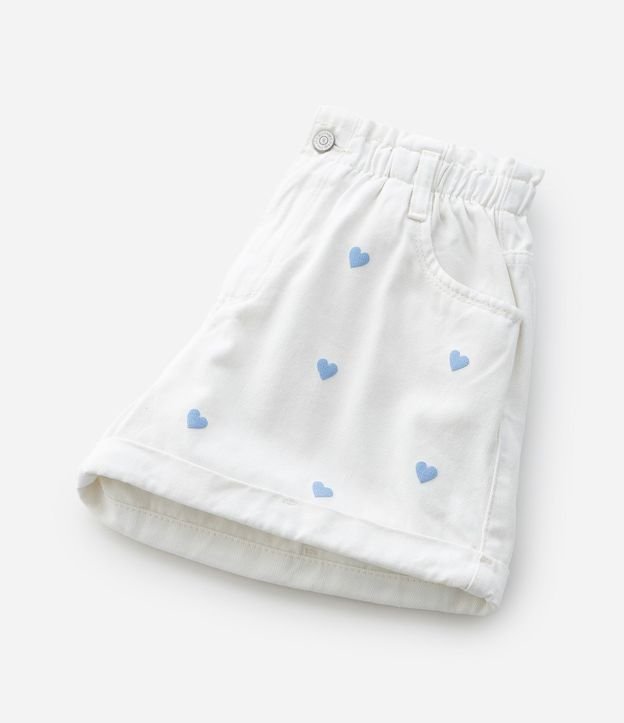 Short Infantil en Jeans Clochard con Estampado de Corazones – Talle 5 a 14 años 6