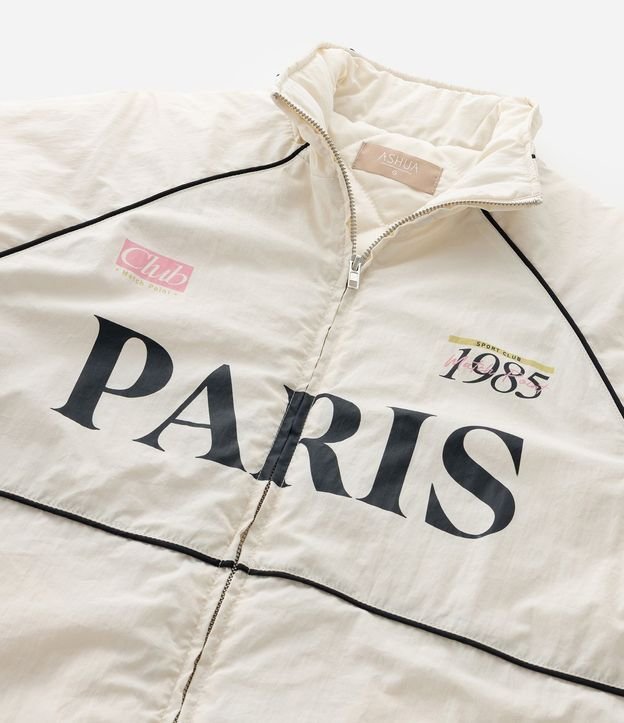 Campera Bomber Oversized en Microfibra con Lettering Curve & Plus Size 15