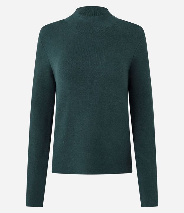 Blusa de Punto con Cuello Alto