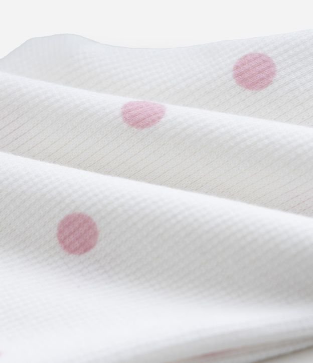 Pantalón Legging Infantil en Rib con Estampado de Lunares y Moña – Talle RN a 18 Meses 4