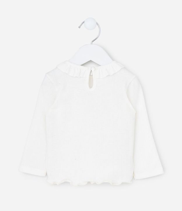 Remera Infantil en Pointelle con Estampado de Poodle – Talle 0 a 18 Meses 3