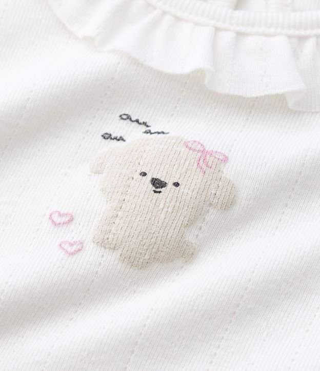 Remera Infantil en Pointelle con Estampado de Poodle – Talle 0 a 18 Meses 7