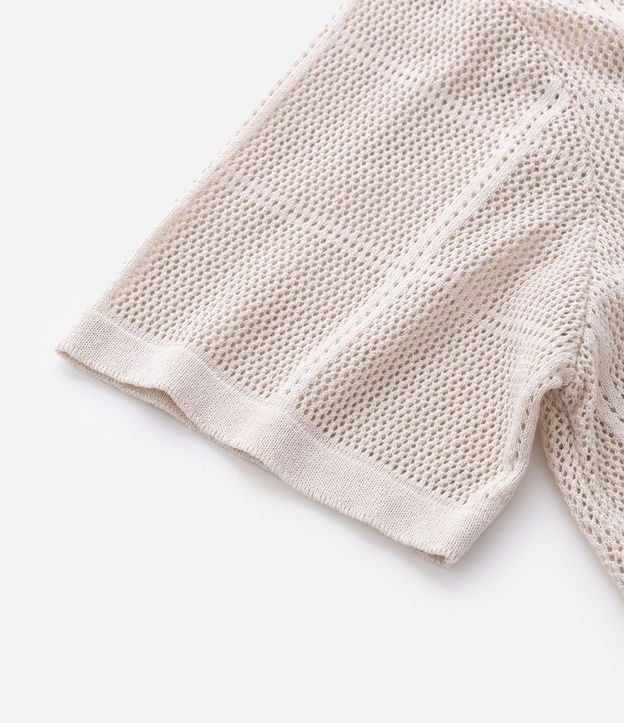 Camisa Regular con Efecto Ganchillo y Textura Cuadriculada 9