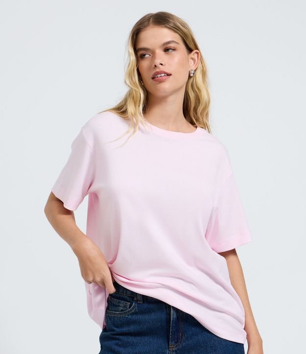 Remera Boxy en Algodón con Manga corta