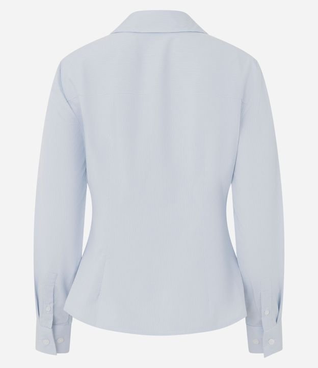 Camisa en Tricolina Rayada con Tejido de Bambú 10