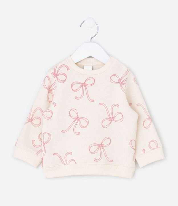 Conjunto Infantil en Algodón con Estampa de Moñitas – Talle 0 a 18 Meses 3