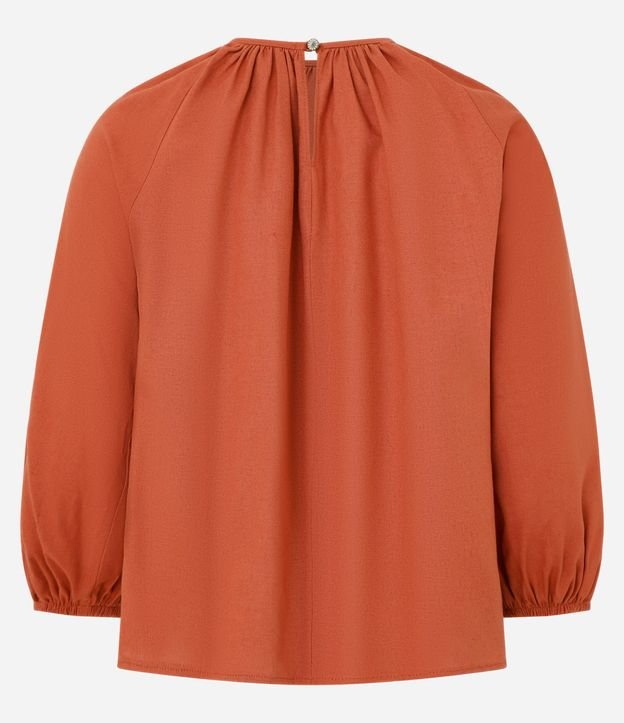 Blusa en Viscolino con Botones en las Mangas Abullonadas 9