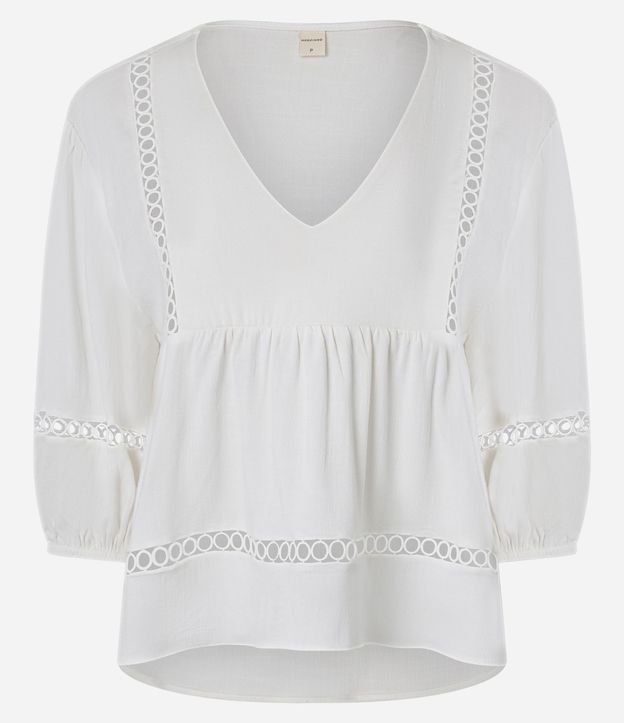 Blusa Texturizada en Viscosa con Entremedios 6