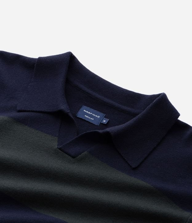 Suéter Masculino Polo a Rayas en Viscosa 7