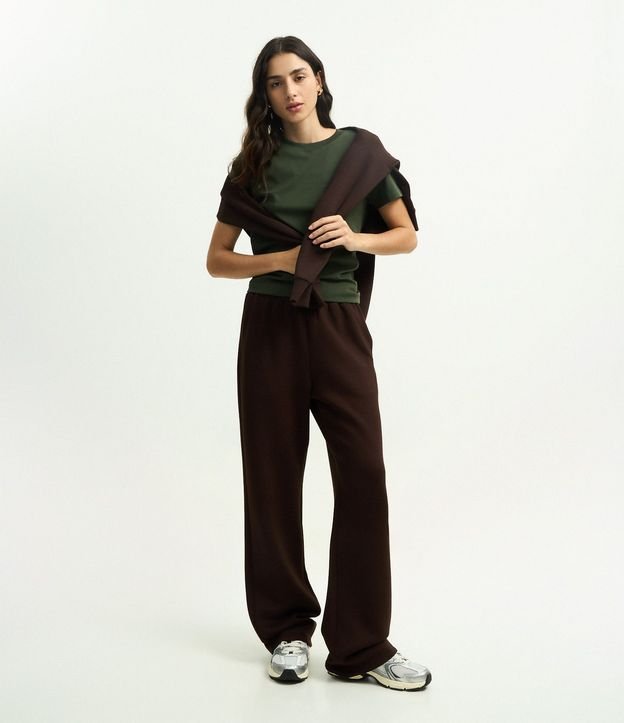 Blusa Básica en Algodón Interlock con Cuello Redondo 2