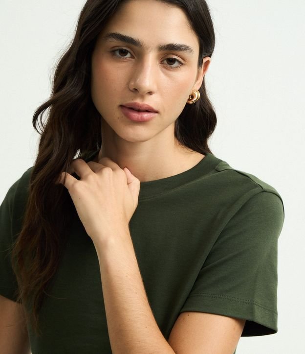 Blusa Básica en Algodón Interlock con Cuello Redondo 4