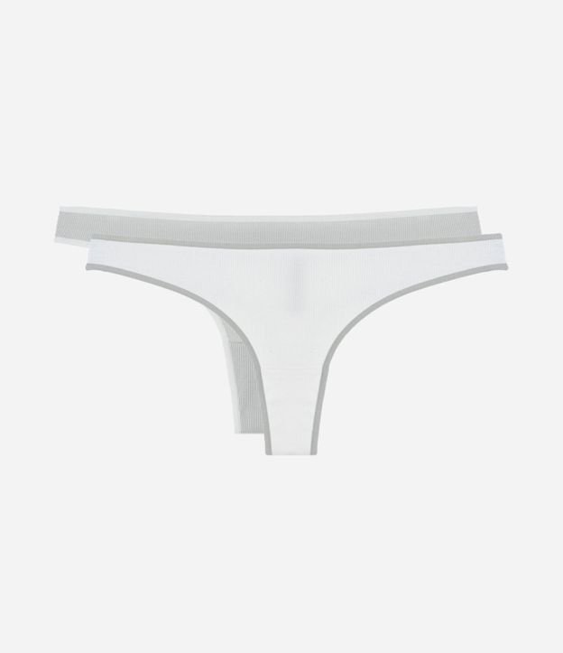 Kit 02 Bombachas Bikini hilo con Biés Contrastantes