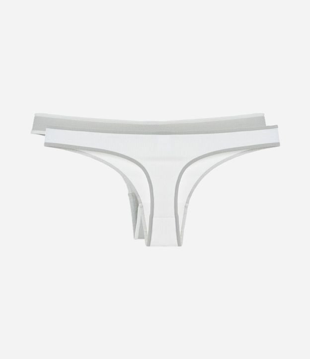 Kit 02 Bombachas Bikini hilo con Biés Contrastantes 2