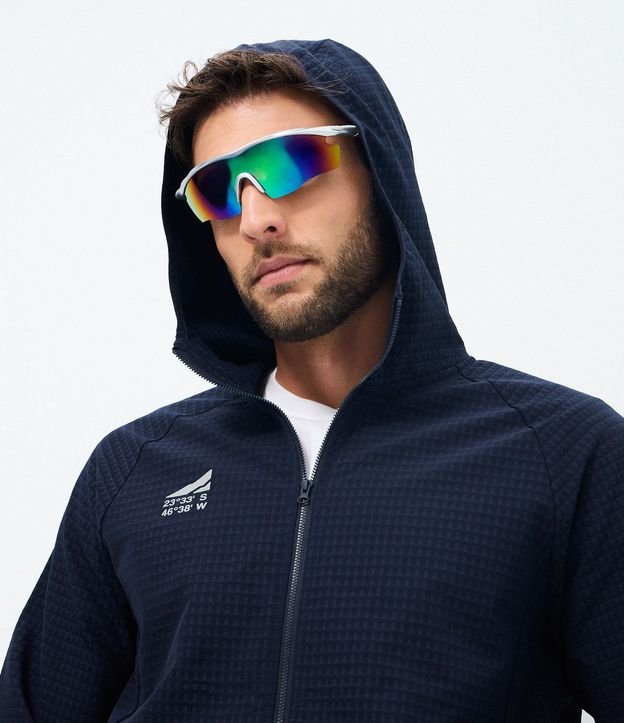 Chaqueta Repelente al Agua con Capucha y Lettering