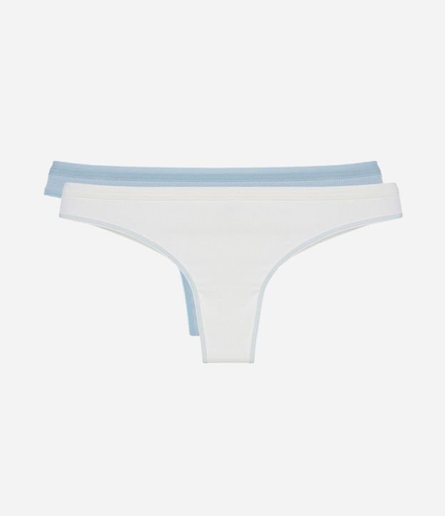 Kit 02 Bombachas Bikini Hilo Doble en Algodón con Lateral Mediano