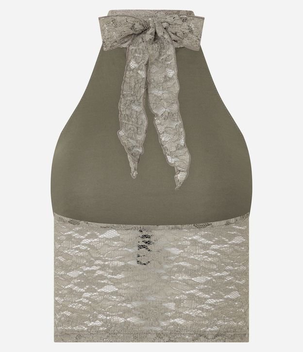 Blusa Corta en Laise con Escote Halter 6