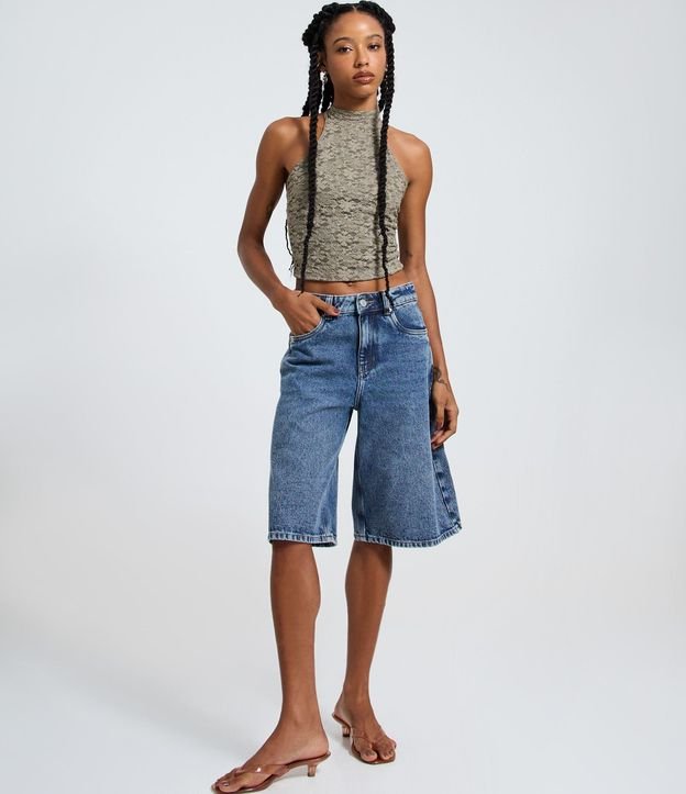 Blusa Corta en Laise con Escote Halter 2