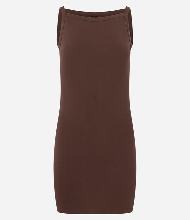 Vestido Corto en Algodón con Escote Canoa 7