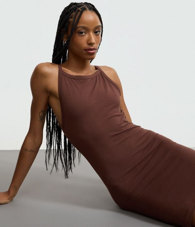 Vestido Corto en Algodón con Escote Canoa 4