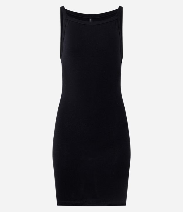 Vestido Corto en Algodón con Escote Canoa 4