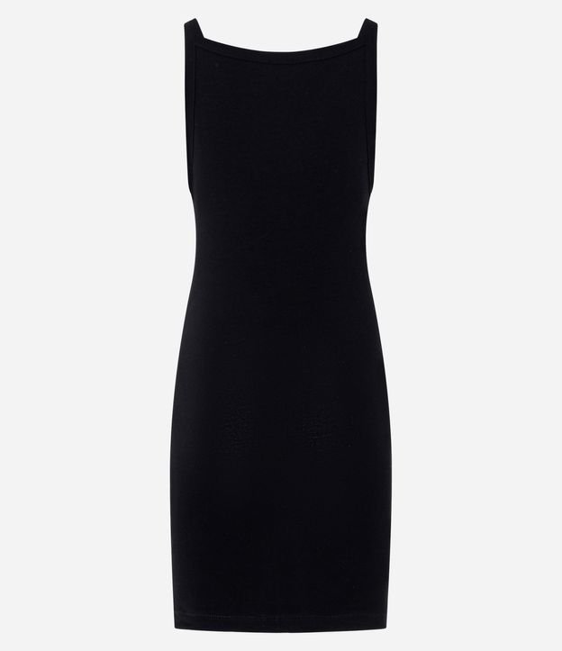 Vestido Corto en Algodón con Escote Canoa 5