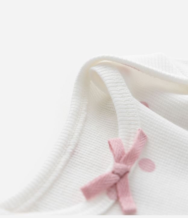 Body Infantil en Rib de Lunares con Lazo Aplicado – Talle 0 a 18 Meses 5