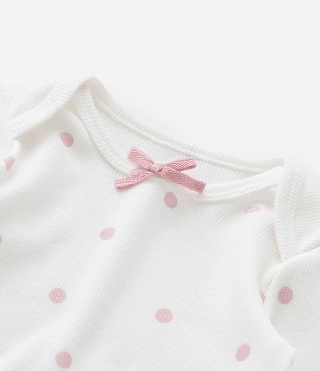 Body Infantil en Rib de Lunares con Lazo Aplicado – Talle 0 a 18 Meses 6
