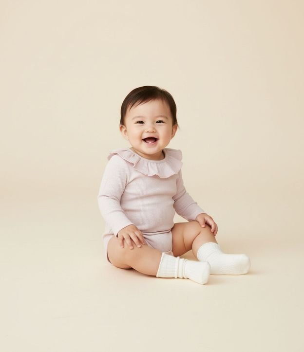 Body Infantil en Pointelle con Cuello Muñeca – Talle 0 a 18 Meses