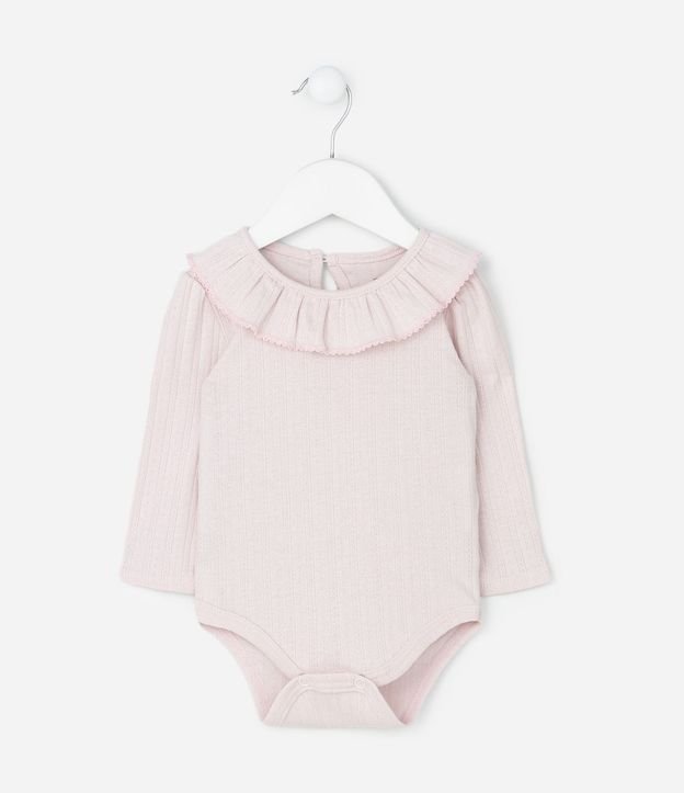 Body Infantil en Pointelle con Cuello Muñeca – Talle 0 a 18 Meses 2