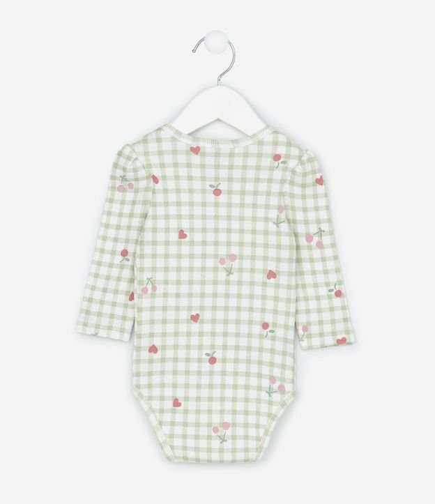 Body Infantil en Vichy con Estampado de Cerezas – Talle RN a 18 Meses 3