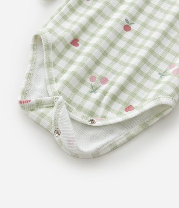 Body Infantil en Vichy con Estampado de Cerezas – Talle RN a 18 Meses 7