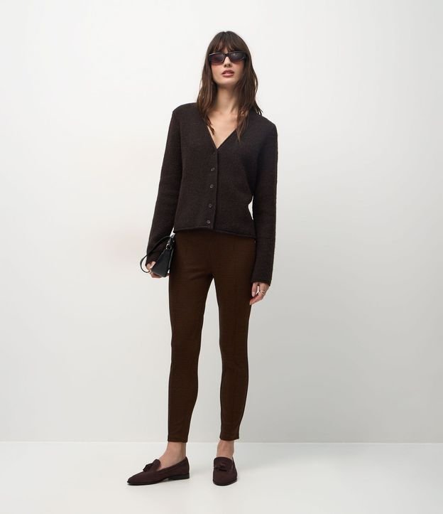 Pantalón Legging en Punto Roma con Cintura Elástica