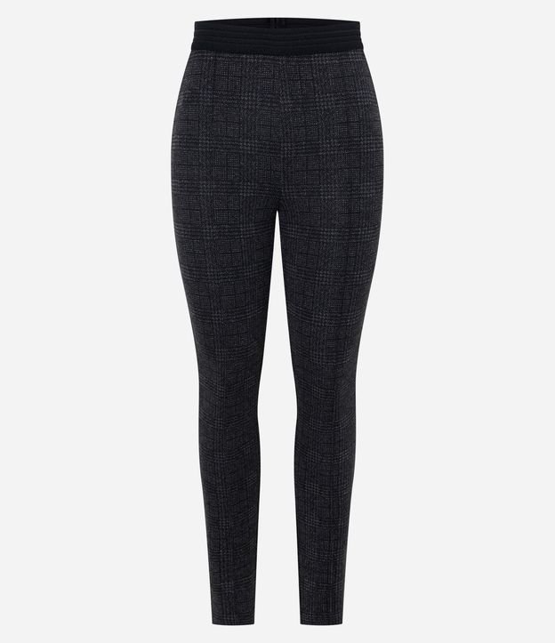 Pantalón Legging en Punto Roma con Nervuras y Cintura Elástica 5