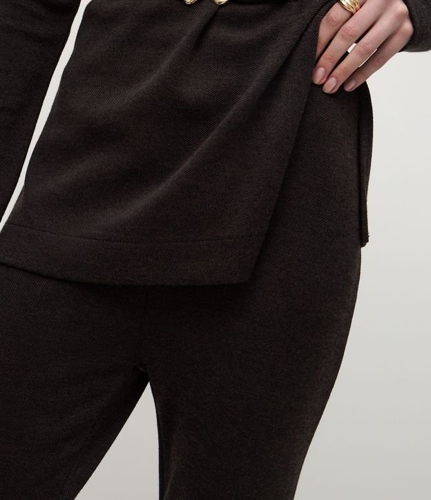 Pantalón Flare en Piquet con Cintura Alta 6