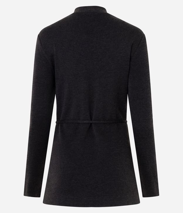 Blusa Alargada en Piquet con Cintillo y Cuello Alto 8