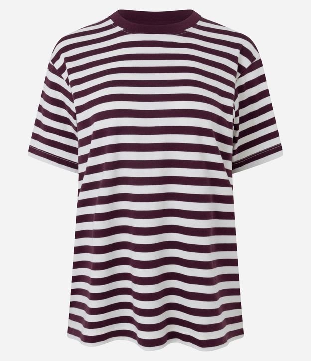 Remera Oversized en Algodón con Rayas Horizontales 6