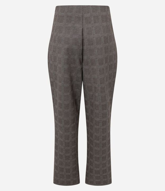 Pantalón Entallado con Estampa Escocesa y Aplique en la Cintura 6