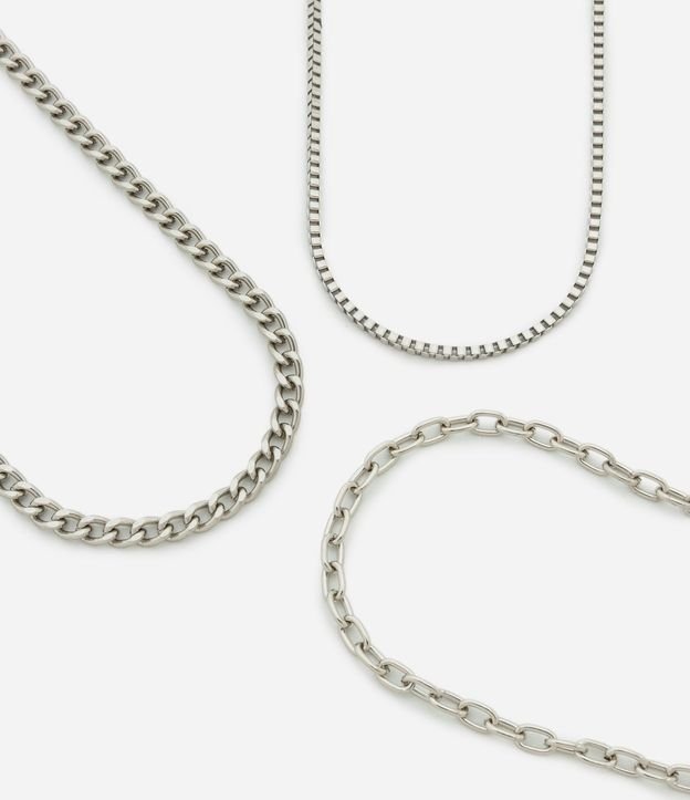 Kit con 03 Collares Cadenas en Metal