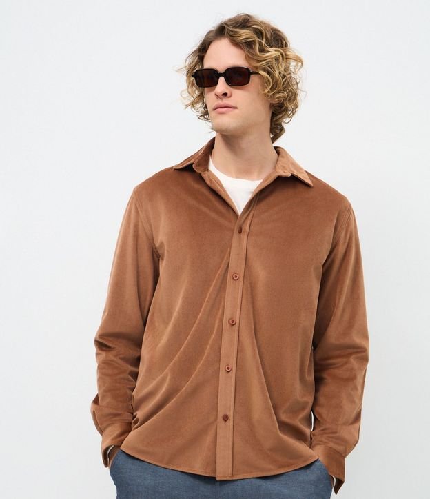 Camisa de Velvet Manga Larga con Modelado Comfort 4