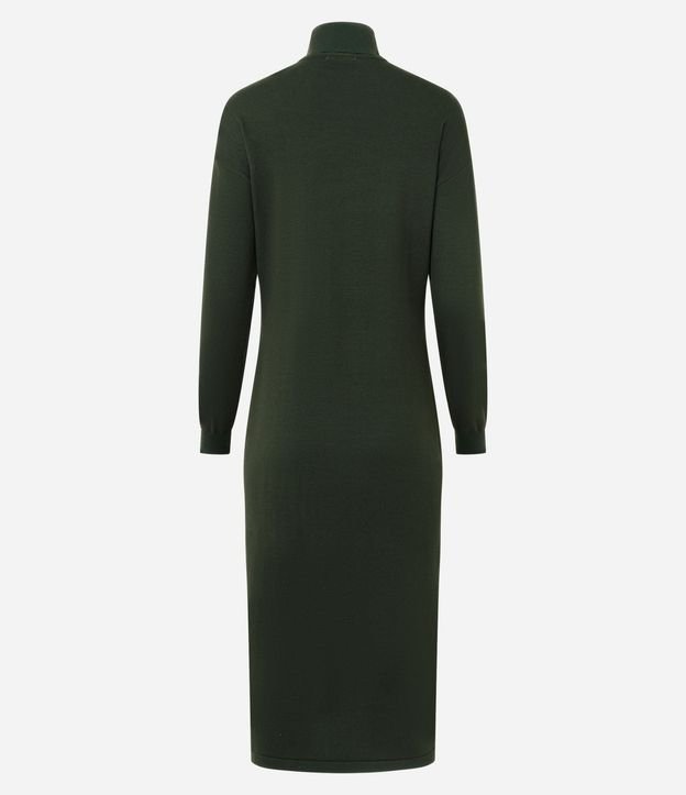 Vestido Midi de Punto con Cuello Alto 4