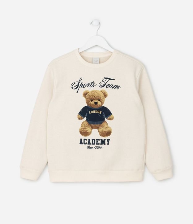 Saco Infantil Relaxed con Estampa de Oso – Talle 5 a 14 años 2