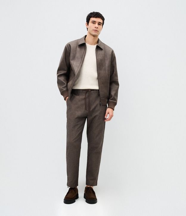 Campera Masculina PU Lavado con Cremallera 2