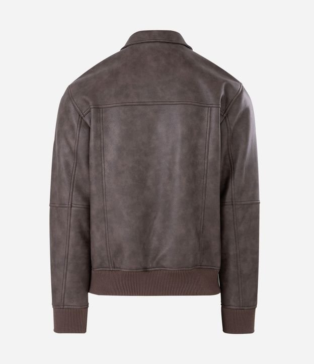 Campera Masculina PU Lavado con Cremallera 7